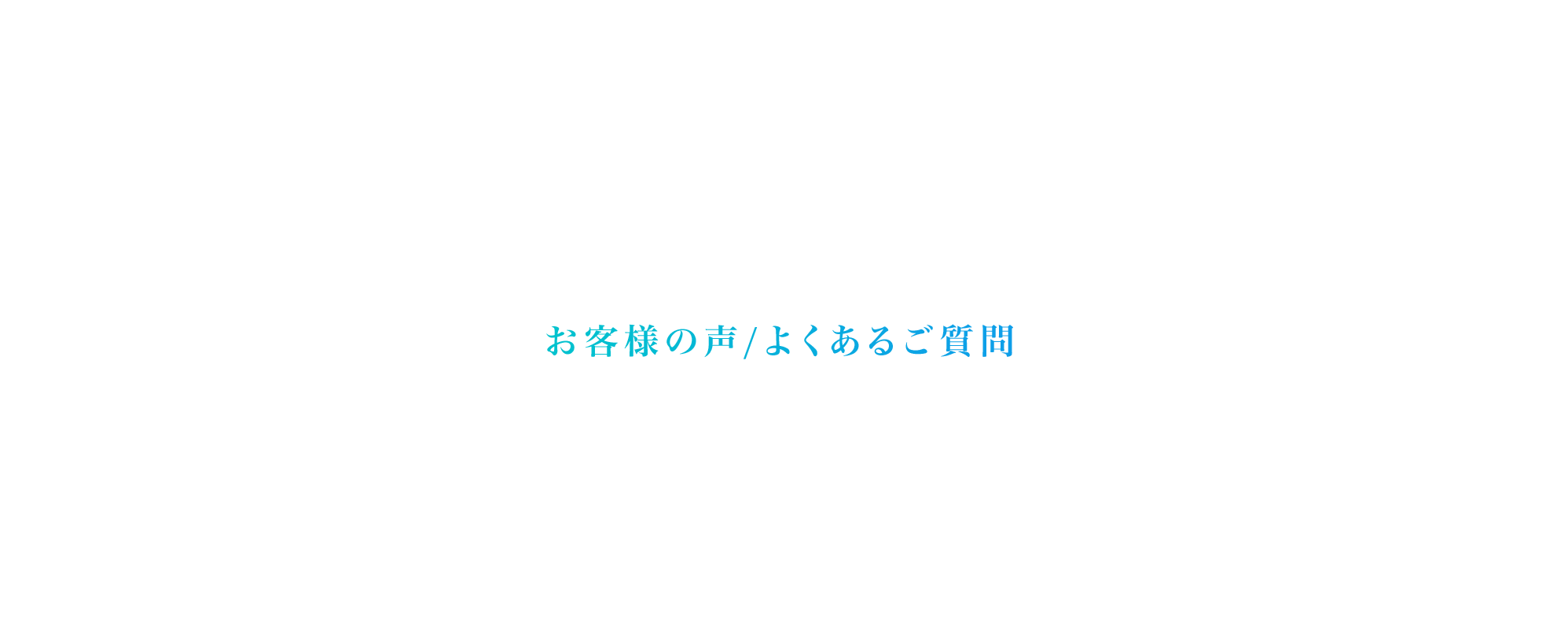 お客様の声/よくあるご質問