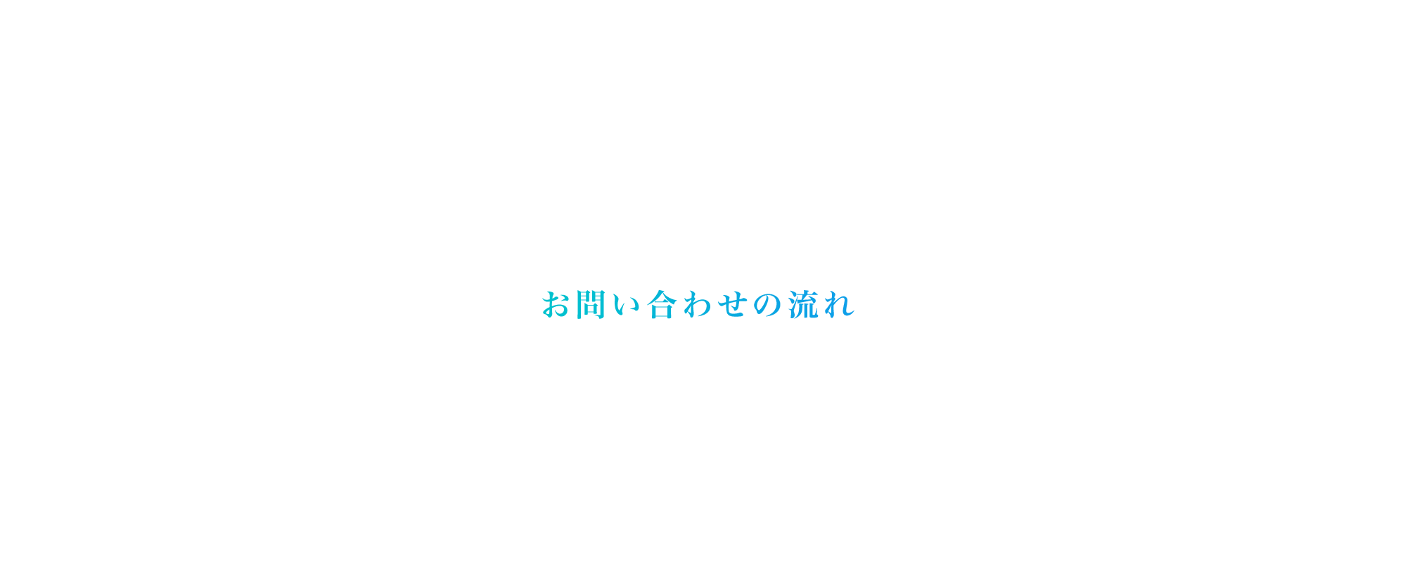 お問い合わせの流れ